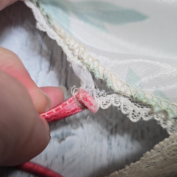 Vintage Deena Floral Lace Trim Slip Dress Sz M - Picture 8 of 13